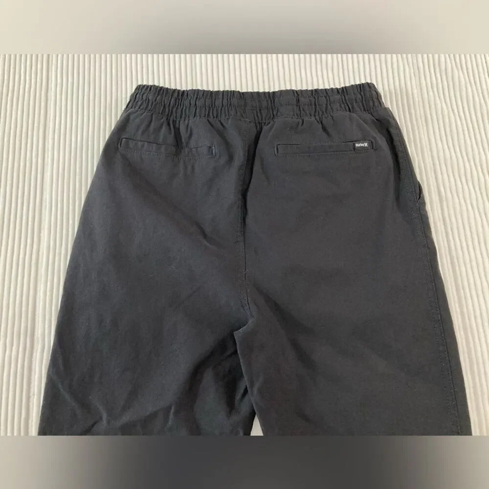 Hurley Boys 14/16 Black Nylon Jogger Pants Pull-On Pockets Outdoor Gorpcore